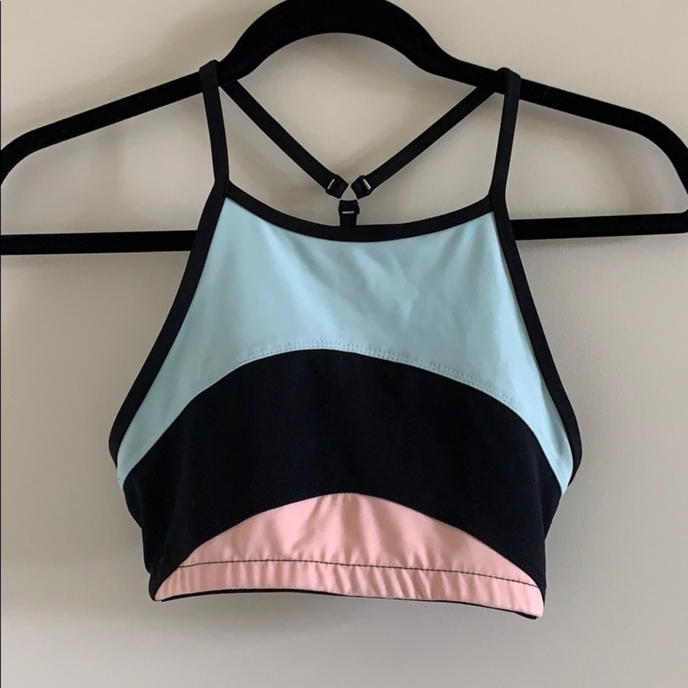 Mossimo Colour Block Bra Blue Pink Black Small